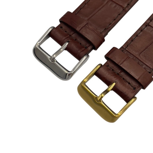 26 mm Bombeli Kroko Kahverengi Deri Saat Kordonu